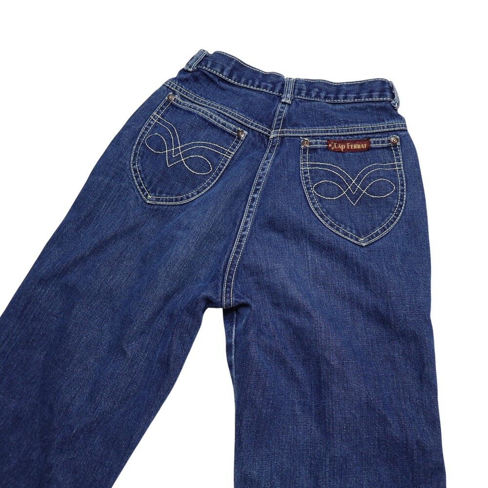 Cap Ferrat Jeans Juniors 7 Blue Medium Wash High Rise Straight Denim Pants